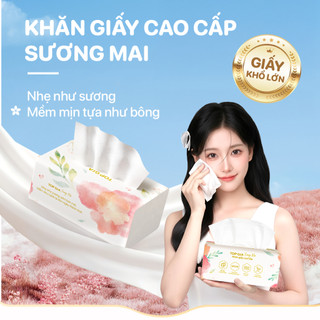 [KHĂN GIẤY SIÊU TO-460 TỜ CỠ ĐẠI] Giấy ăn rút Topgia sương mai dập vân 4D 460 tờ chắc chắn, siêu dai