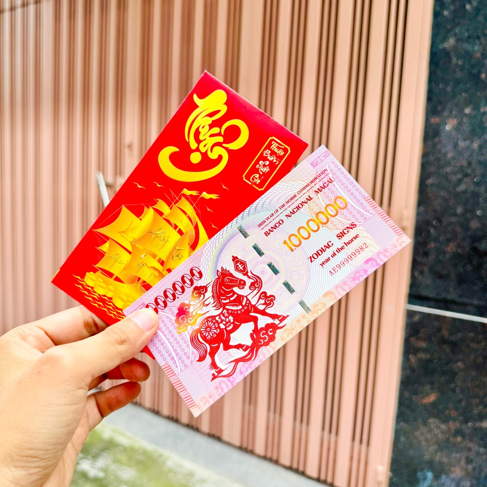 Tiền 1 Triệu Macao hình Ngựa Lì Xì Tết 2026 lưu niệm may mắn tài lộc, tặng bao lì xì