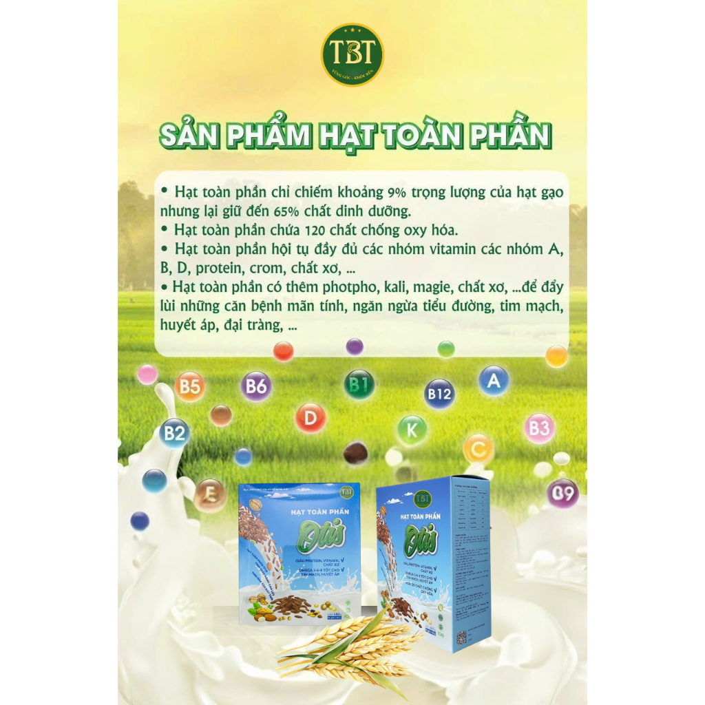 Hạt Toàn Phần Otis Milk 450g -Tinh Chất Màng Gạo Lứt, Yến Mạch Bổ Sung Vitamin&Canxi