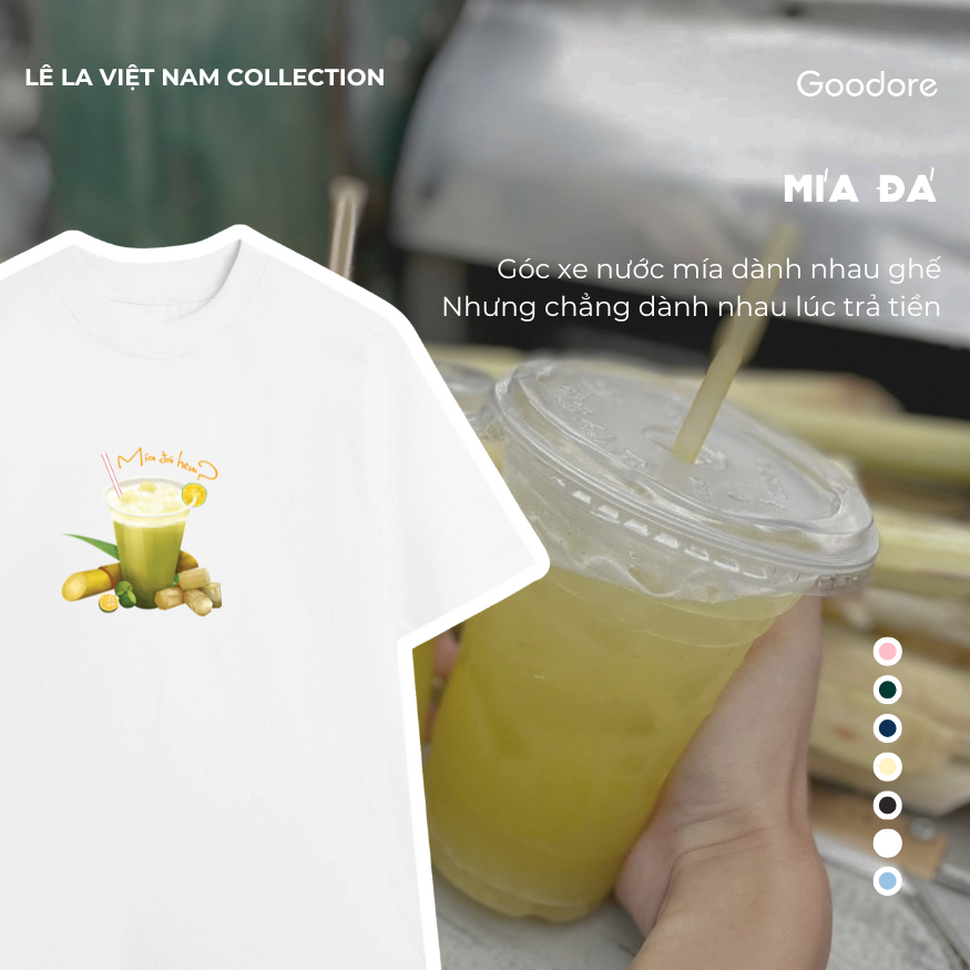 Áo thun Oversize cotton unisex nam nữ Goodore Mía đá thoáng mát năng động thiết kế độc đáo