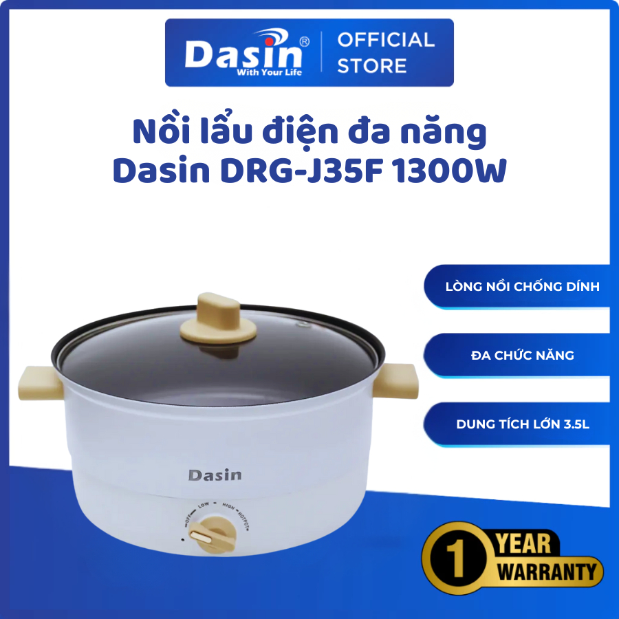 Nồi lẩu điện đa năng Dasin DRG-J35F - Hàng chính hãng Dasin, chống dính ...