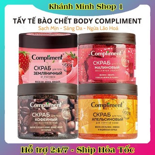 Tẩy Da Body Compliment Giúp Da Mềm Mượt, Bóng Khỏe, Sáng Mịn 400ml của Nga