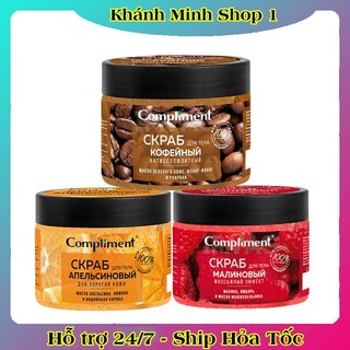 Tẩy Da Body Compliment Giúp Da Mềm Mượt, Bóng Khỏe, Sáng Mịn 400ml của Nga