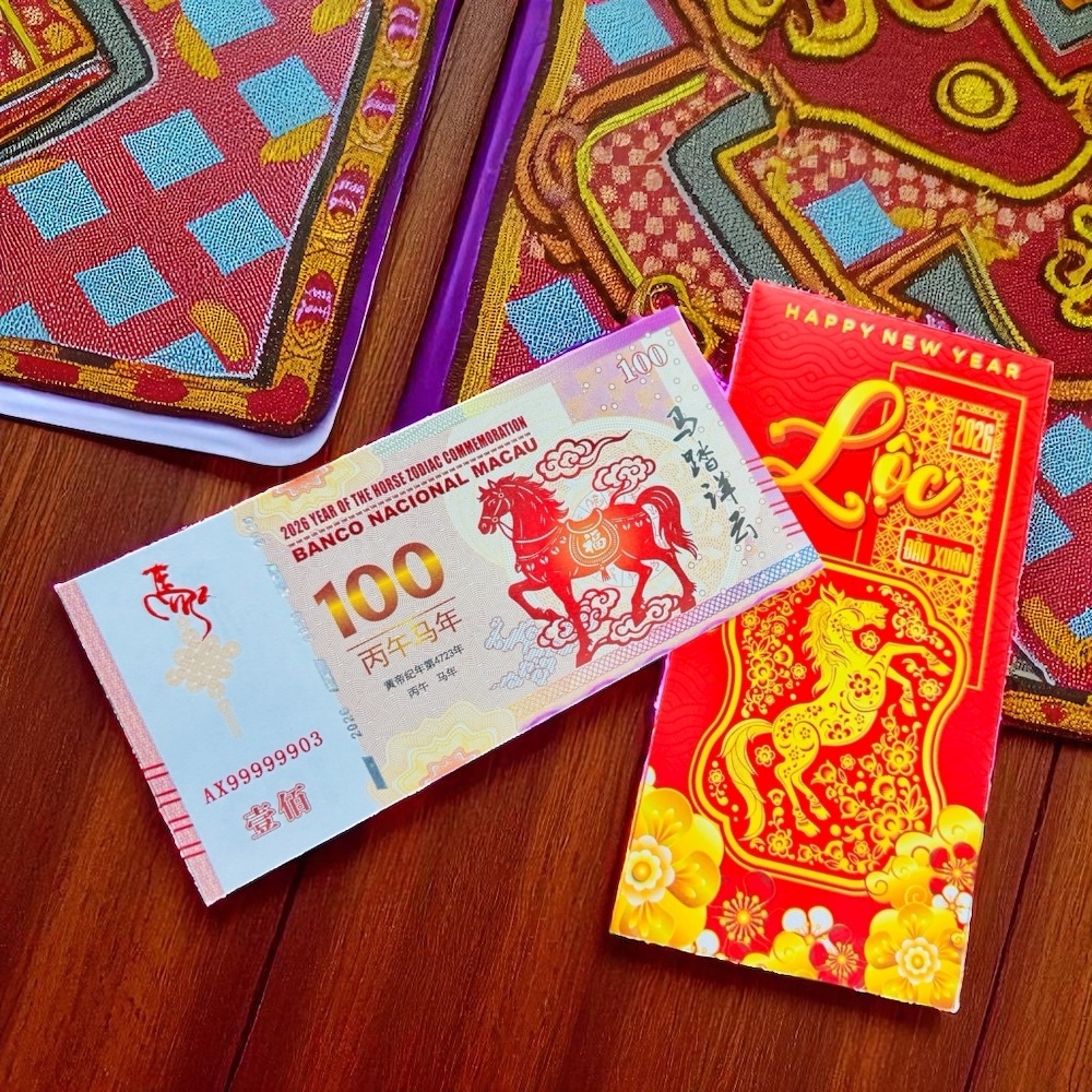 Tờ tiền 100 Đô Macao hình con Ngựa lưu niệm lì xì tết 2026