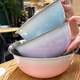 Bộ 3 Bát Inox Phong Cách Hàn Quốc Màu Pastel - Đựng Rau Củ,Đánh Trứng,Nhào Bột,Trộn Salad,Ướp Thịt Dễ VệĐẶC ĐIỂM SẢN PHẨ