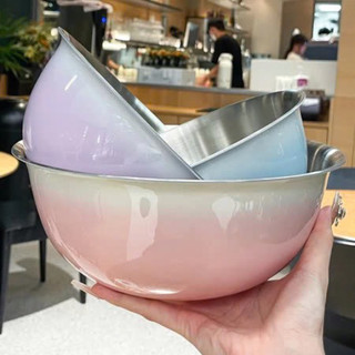 Bộ 3 Bát Inox Phong Cách Hàn Quốc Màu Pastel - Đựng Rau Củ,Đánh Trứng,Nhào Bột,Trộn Salad,Ướp Thịt Dễ VệĐẶC ĐIỂM SẢN PHẨ