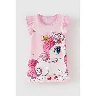 Đầm thun tay cánh tiên Pony bé gái Rabity 952.002