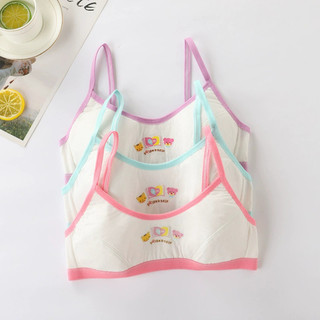 Áo lót bé gái tuổi dậy thì cotton không gọng mút mỏng, Áo ngực cho bé họa tiết cute B528