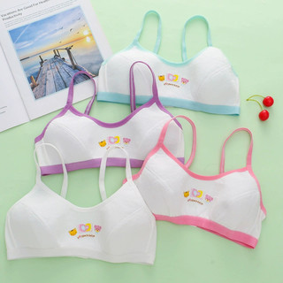 Áo lót bé gái tuổi dậy thì cotton không gọng mút mỏng, Áo ngực cho bé họa tiết cute B528