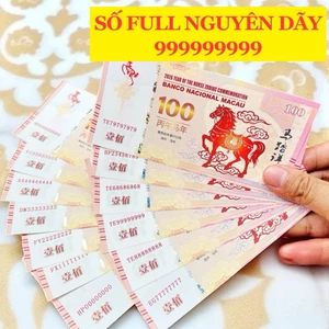 QUÀ ĐẸP FULL - T.iền Hình Con Ngựa 100 patacas Macao Lưu Niệm Tết Bính Ngọ 2026 - kèm bao lì xì