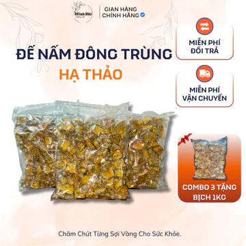 Đế Nấm Đông Trùng Hạ Thảo,Đông trùng hạ thảo khô, sấy thăng hoa-Tăng Đề Kháng/Chống Lão Hóa-Bịch 1kg
