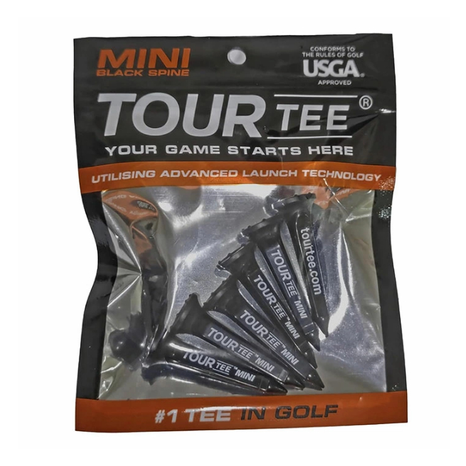 Tour Tee Mini Đen Spine – Bộ 6 Chiếc, Bền Chắc với Cao Su & Polycarbonate
