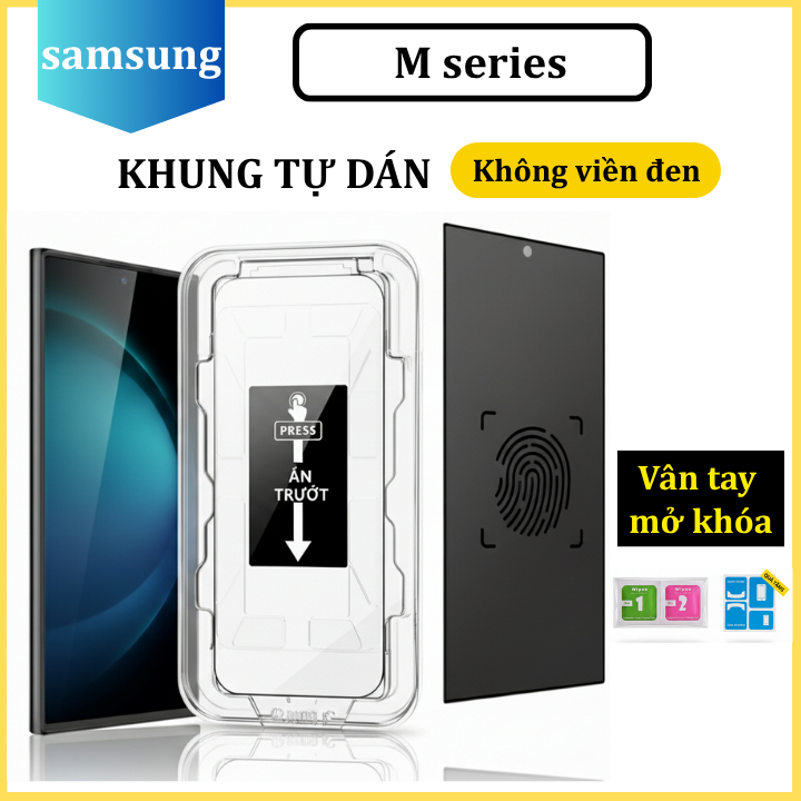 [Dùng vân tay] Cường lực Tự Dán Chống Nhìn Trộm Samsung M62 M55 M43 M53 M52 M51 M34 M12 M13 M14 M15 M56
