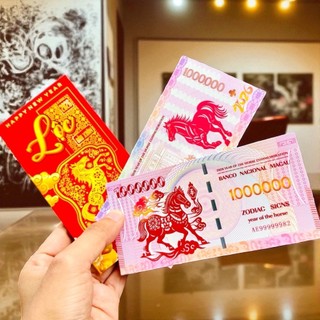 Tờ Tiền Hình Con Ngựa Macao 1 Triệu Lưu Niệm - Phong Thuỷ May Mắn - Có Chỉ Bảo An