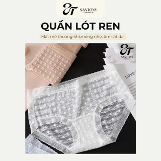 Quần Lót Nữ Tơ Tằm Kháng Khuẩn Mềm Mịn Không Viền, Quần Chip Nữ Vải Ren Thoáng Khí Mềm Mịn Dáng Ôm Mông 2683