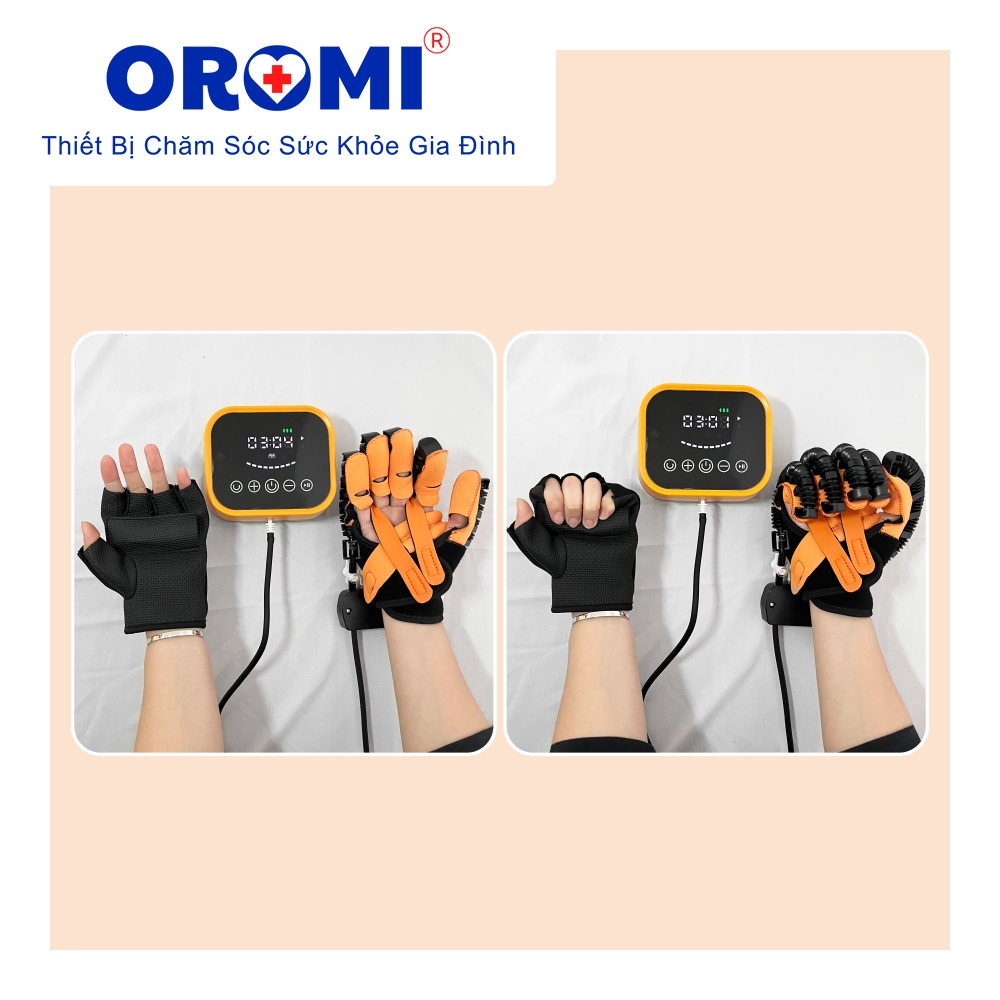 Máy tập tay phục hồi chức năng OROMI 962 - Găng tay Robot, Máy co bóp tay tự động cho người bị liệt