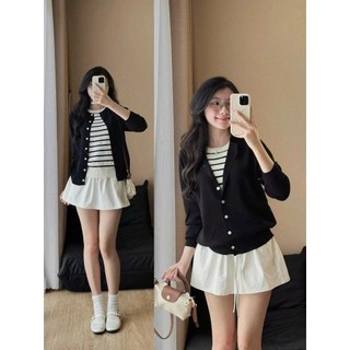 Áo len mongtogi nữ layer giả set liền thân HÀNG ĐẸP L1