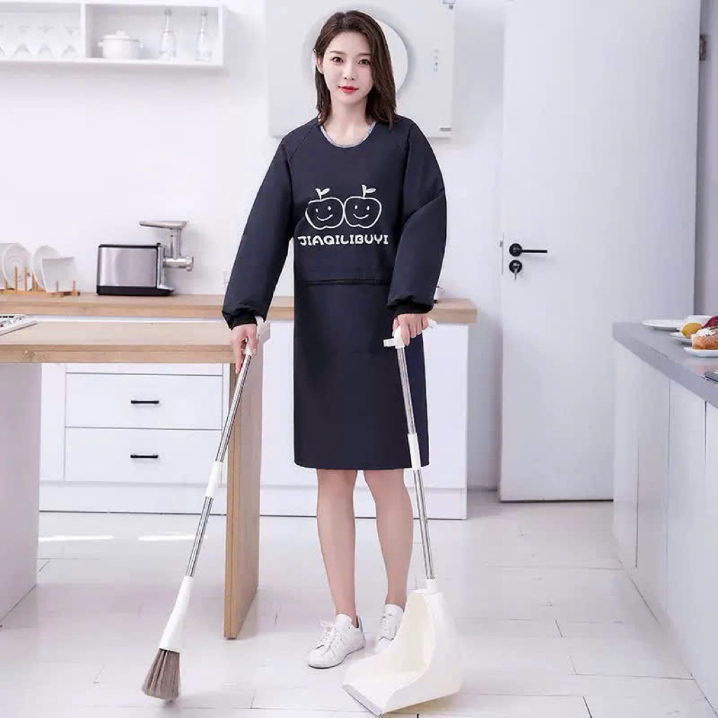 Áo khoác tạp dề chống nước chống dầu có tay mặc nhà bếp Hộ gia đình bảo hộ lao động cho nam và nữ