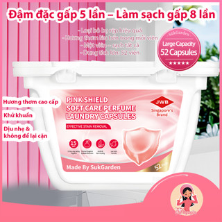 ✨ Viên Giặt Xả JWB 5in1 Hương Hoa Dịu Nhẹ – Hộp 52 Viên + Tặng Hộp Tẩy Lồng Giặt ✨