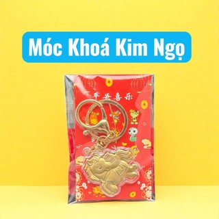 🌸BÁN CHẠY🌸 Móc Khóa Mặt Hình Ngựa Mạ Vàng 24k , Treo Xe Máy, Ô Tô Phong Thủy May Mắn, Năm Mới Phát Tài Phát Lộc