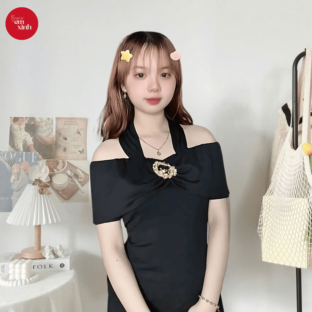 Áo Trễ Vai Nữ Kiểu Choàng Cổ Thun Tăm Lạnh Dày Dặn Tôn Dáng Nhiều Màu - Bigsize BS081
