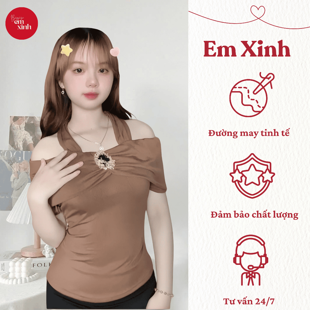 Áo Trễ Vai Nữ Kiểu Choàng Cổ Thun Tăm Lạnh Dày Dặn Tôn Dáng Nhiều Màu - Bigsize BS081