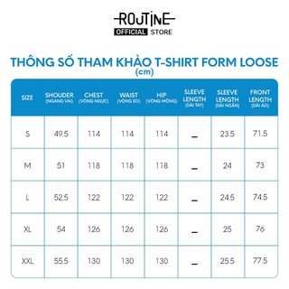Áo Thun Tay Ngắn Nam In Ngực Form Loose - Routine 10F25TSS035