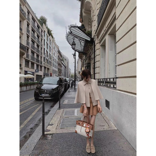 Le rouge | Anna cape Áo khoác kaki mùa thu tay cánh dơi Anna cổ đức