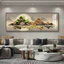 Tranh Phong Cảnh Nghệ Thuật Núi Non Mặt Trăng, Mặt Trời Tráng Gương Cao Cấp - OHA Decor