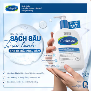 Sữa Rửa Mặt Cetaphil Dịu Lành Cho Da Dầu Nhạy Cảm Oily Skin Cleanser (473ml)