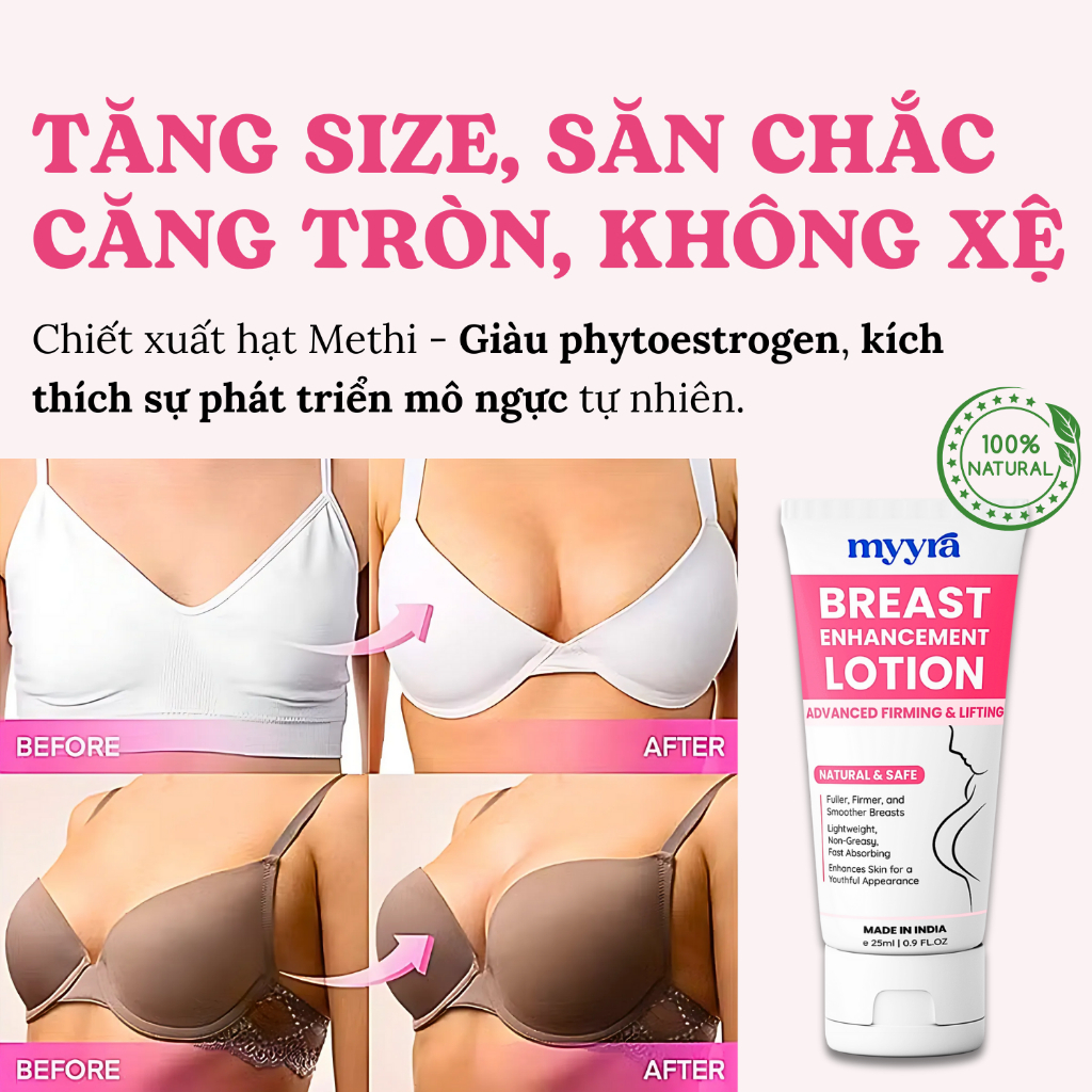 Combo Tự Tin Quyến Rũ Với Bộ Đôi Kem Giảm Thâm & Kem Nâng Vòng Một Tăng Vòng Một Săn Chắc Đầy Đặn