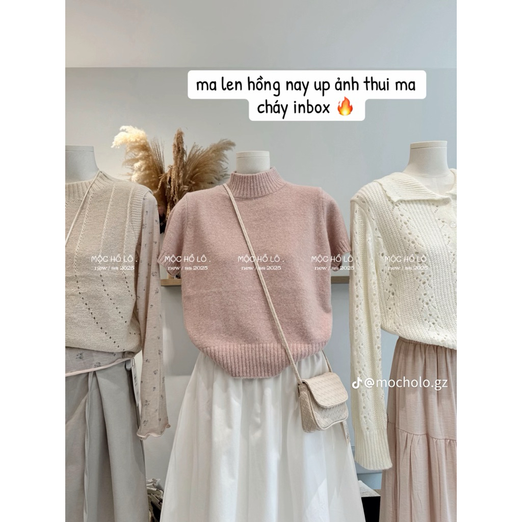 𝑺𝒔𝒖.𝑺𝒕𝒖𝒅𝒊𝒐/ [CÓ SẴN]ÁO LEN CỘC TAY CỔ 3p SIU XINH CHUẨN HÀNG QUẢNG CHÂU TAG FResh GIRLS