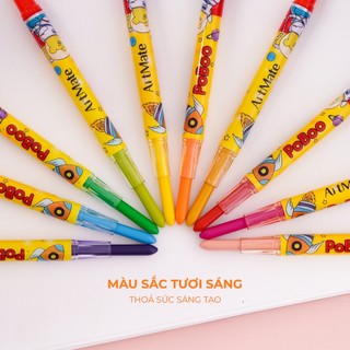 [Giảm 5K] Bút Sáp Vặn Sáp Màu Hữu Cơ CLASSMATE 12,18,24 Màu Sắc Chuẩn, Tươi Sáng, Màu Có Vỏ Nhựa Bảo Vệ Khó Gãy