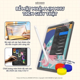 [Paperlike Tháo Rời] Dán màn hình Nhám iPad BerPaper Magnetic & Nano Paperfilm - Hỗ trợ viết vẽ như trên giấy by MèoBer