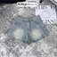 Quần short jean nữ lưng cao form ống rộng hack dáng, chất vải jean không giãn Anngo - AT549