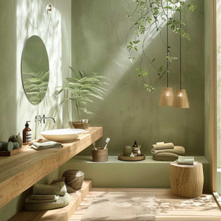 Sơn hiệu ứng, sơn bê tông TEXACOAT màu xanh rêu bền màu, co giãn tốt, chống nứt chân chim