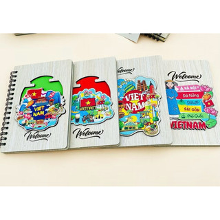 Sổ lưu niệm Việt Nam chất liệu Gỗ kích thước A6 - Vietnam Handmade Notebook