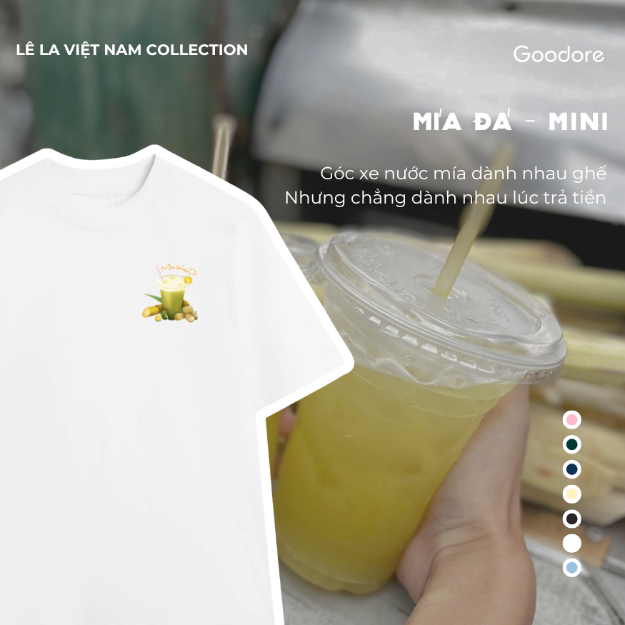 Áo thun Oversize cotton unisex nam nữ Goodore Mía đá mini thoáng mát năng động thiết kế độc đáo