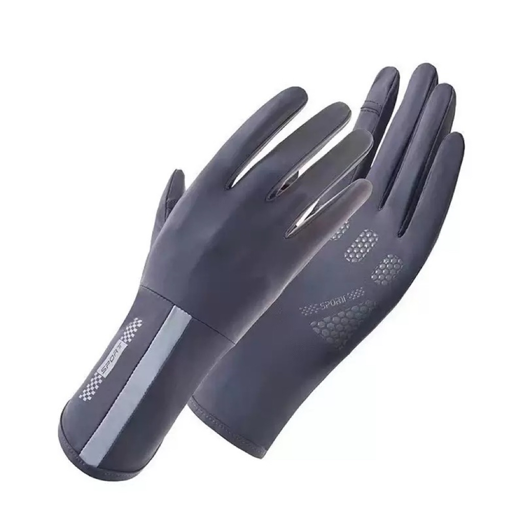 găng tay chống nắng. Chống Tia UV Hở Ngón Chống Trượt Bao Kín Tay Thoáng Khí Lái Xe
