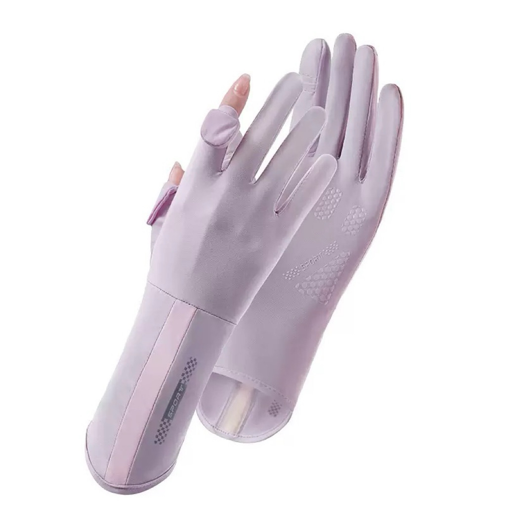 găng tay chống nắng. Chống Tia UV Hở Ngón Chống Trượt Bao Kín Tay Thoáng Khí Lái Xe