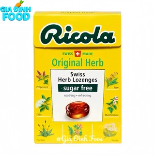 Kẹo Ngậm Ho Thảo Mộc Ricola không đường đủ 7 hương vị - Bí Quyết Chăm Sóc Cổ Họng Khỏe Mạnh
