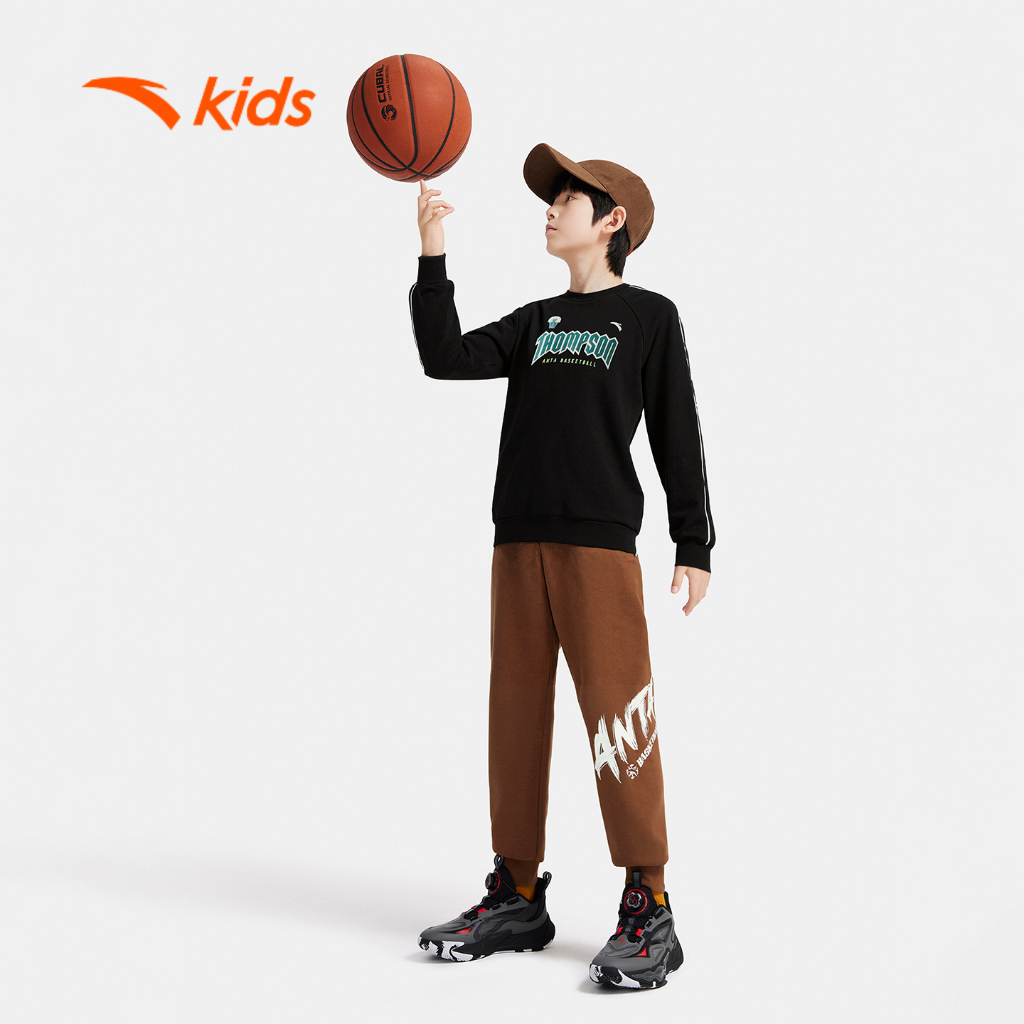 Áo Khoác Sweater Bóng Rổ Bé Trai ANTA Kids 3525D1706 Logo Klay Thompson