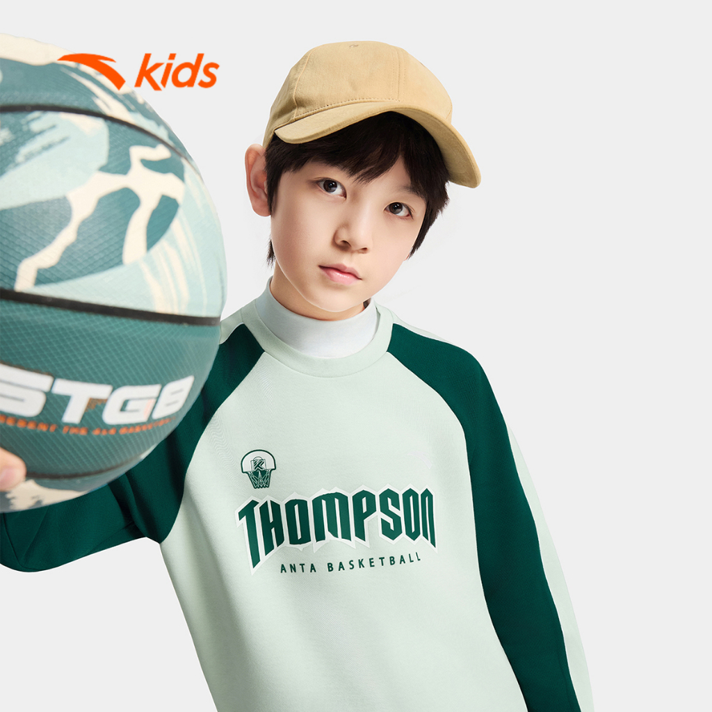 Áo Khoác Sweater Bóng Rổ Bé Trai ANTA Kids 3525D1706 Logo Klay Thompson