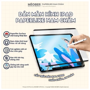 Dán màn hình iPad BerPaper Magnetic Paperfilm - Hỗ trợ viết như trên giấy by MèoBer