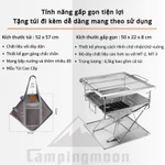 (HÀNG CAO CẤP) Bếp nướng gia đình Campingmoon MT-035 | MT-045 | MT-055 gấp gọn dễ sử dụng,Bếp BBQ ngoài trời Size S,M,L — ảnh 3