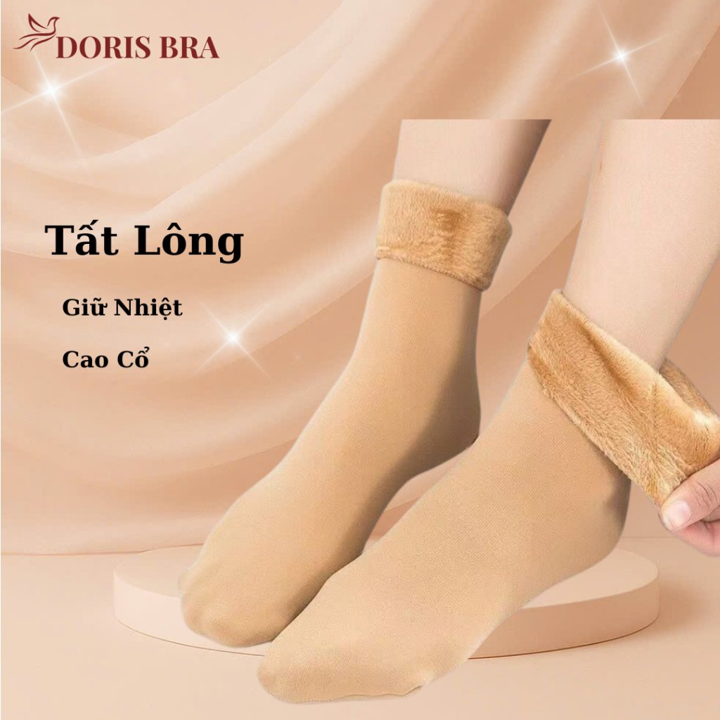 Tất, vớ nam nữ lót lông giữ nhiệt siêu ấm cho mùa đông, k bai nhão, k xù lông