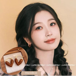 [HỎA TỐC] Bông Tai Trái Tim Vintage Cổ Điển Thanh Lịch T18