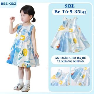 Váy Cho Bé Gái, Váy Sát Nách Cho Bé Gái Thiết Kế Dáng chữ A  Chất Liệu 100% Cotton
