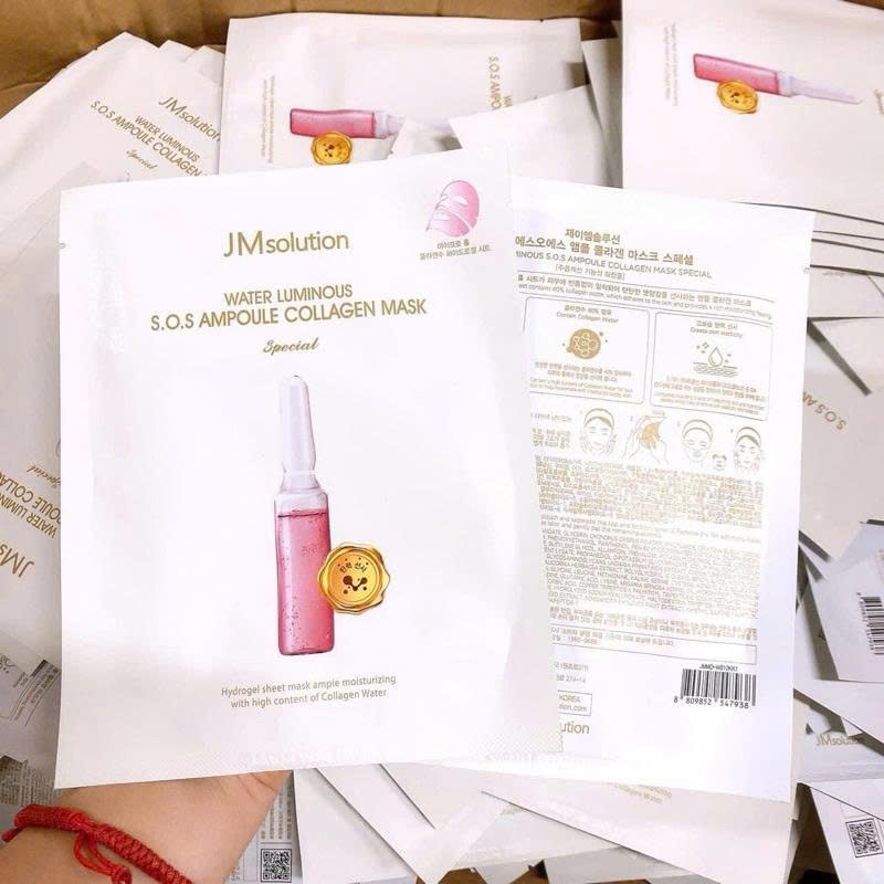 Mặt nạ thạch JM SOLUTION WATER LUMINOUS SOS AMPOULE COLLAGEN (Hộp 5m)