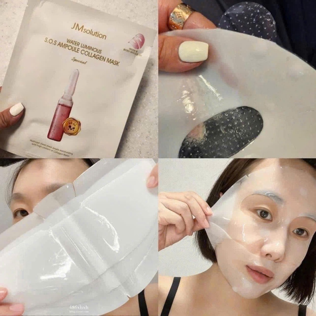 Mặt nạ thạch JM SOLUTION WATER LUMINOUS SOS AMPOULE COLLAGEN (Hộp 5m)